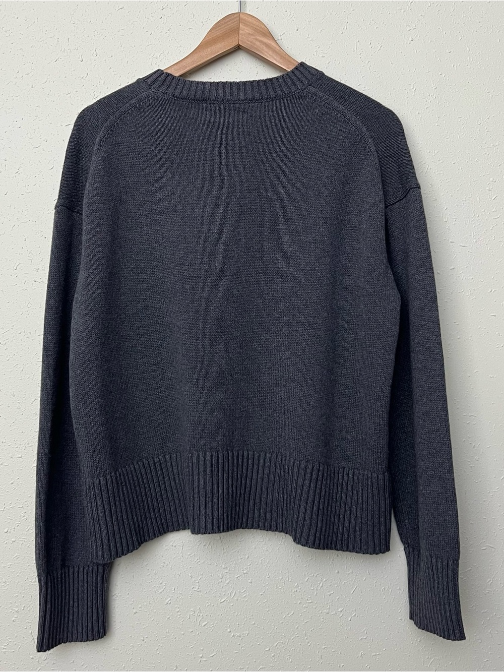 New Everlane The Boxy Sweater in Everyday Cotton Heathered Charcoal in Size M - Picture 3 of 12